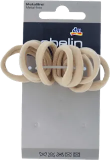 Elastike za lase mini - bež, 9 kos