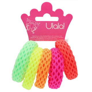Elastike za lase, več barv - neon, 5 kos