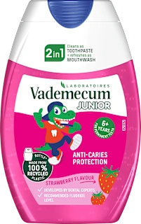 Gel zobna pasta Junior 2 v 1 z okusom jagode, 6+ let, 75 ml