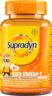 Gumijasti bomboni Kids Omega-3, 60 kos