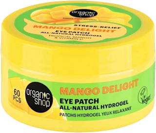 Hidrogelne blazinice za nego kože pod očmi Stress Relief Mango Delight, 60 kos