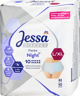 Hlačke za inkontinenco Night, velikost L/XL, 10 kos