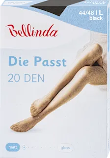 Hlačne nogavice Die Passt, 20 DEN, 44-48, črne, 1 kos