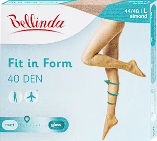 Hlačne nogavice Fit in Form, 40 DEN, velikost L, almond, 1 kos