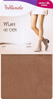 Hlačne nogavice Matt, 40 DEN, velikost XL, amber, 1 kos