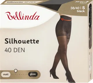 Hlačne nogavice Silhouette, 40 DEN, velikost S, črne, 1 kos
