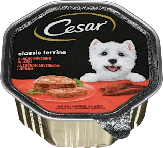 Hrana za odrasle pse classic terrine, govedina in jetra, 150 g