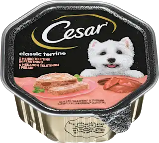Hrana za odrasle pse classic terrine, teletina in perutnina, 150 g