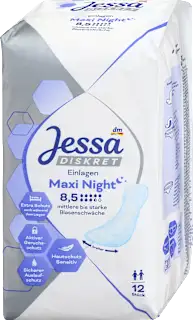 Inkontinenčne predloge Maxi Night, srednja do težka inkontinenca, 12 kos