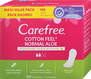 Ščitniki perila Cotton Feel Normal Aloe, 1 kos