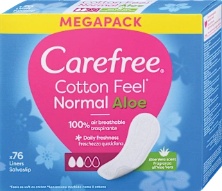 Ščitniki perila Cotton Feel Normal Aloe, 76 kos