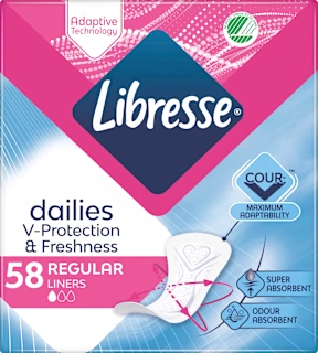 Ščitniki perila dailies fresh, 58 kos