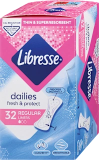 Ščitniki perila dailies fresh & protect Regular, 32 kos