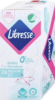 Ščitniki perila dailies PureSensitive Regular, 26 kos
