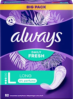 Ščitniki perila Daily Fresh Long, 52 kos