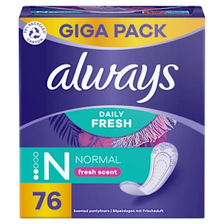 Ščitniki perila Daily Fresh Normal, 76 kos