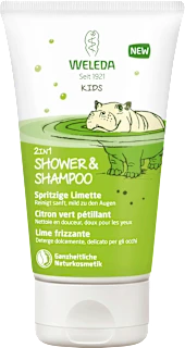 Kids 2v1 gel za prhanje in šampon živahna limeta, 150 ml