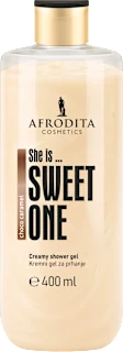 Kremni gel za prhanje She is … SWEET ONE, mlečna karamela & mandlji, 400 ml