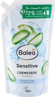 Kremno tekoče milo za roke Sensitive z aloe vero, polnilo, 850 ml