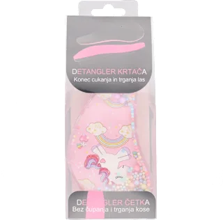 Krtača za lase Detangler z motivom samoroga, 1 kos