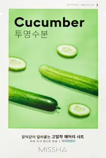 Maska za obraz Cucumber, v obliki krpice, 19 g