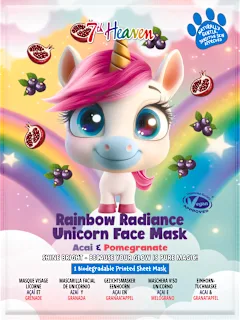 Maska za obraz Unicorn, v obliki krpice, 1 kos