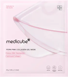 Maska za obraz v obliki krpice PDRN Pink Collagen, 1 kos