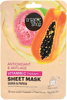 Maska za obraz Vitamin C, v obliki krpice, 1 kos