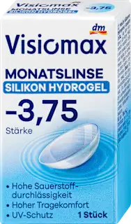 Mesečna silikonsko-hidrogelna kontaktna leča, dioptrija -3,75, 1 kos