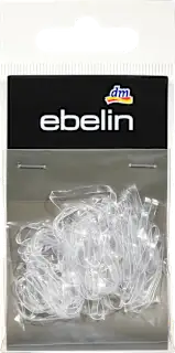 Midi elastike za lase, prozorne, 50 kos