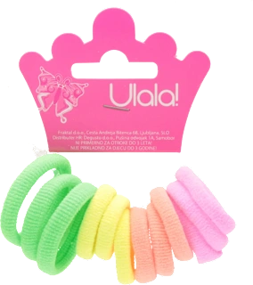 Mini elastike za lase, neon, 12 kos