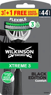 Moški brivniki za enkratno uporabo Xtreme 3 Black Edition, 4 kos