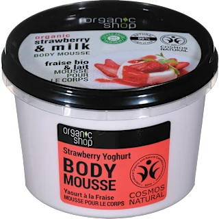 Mousse za telo Organic Strawberry & Milk, 250 ml