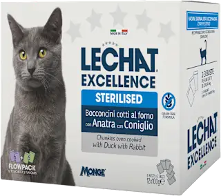 Multi pakiranje mokre hrane za sterilizirane mačke Raca + Zajec, 12 x 100 g, 1.200 g