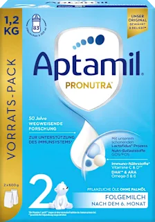 Nadaljevalno mleko za dojenčke Pronutra 2, 6 m+, 1.200 g