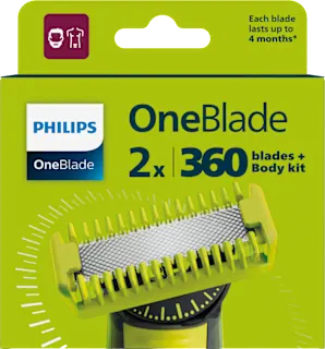 Nadomestne glave za brivnik 360 blade za obraz in telo, 2 kos