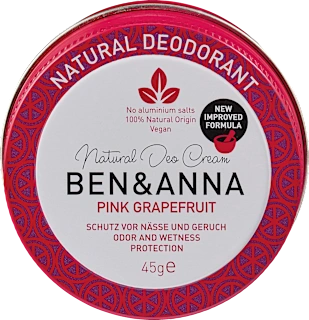 Naravni deodorant v obliki kreme Pink Grapefruit, 45 g