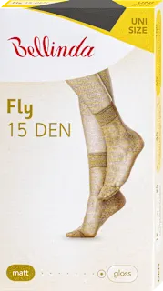 Nogavice Fly, 15 DEN, univerzalna velikost, črne, 2 kos