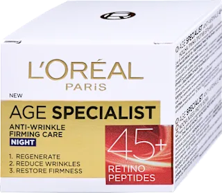 Nočna krema proti gubam Age Specialist 45+, 50 ml