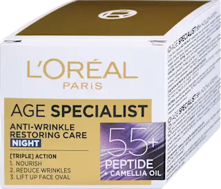 Nočna krema za učvrstitev kože Age Specialist 55+, 50 ml
