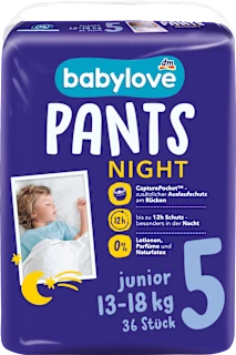 Nočne hlačne plenice 5, 13-18 kg, 32 kos