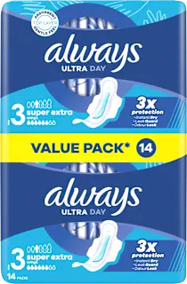Odišavljeni damski vložki Ultra Day Super Extra, velikost 3, 14 kos