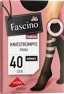 Oporne dokolenke, 40 DEN, 35/38, črne, 1 kos
