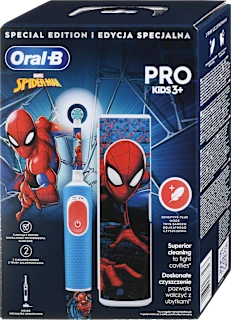 Otroška električna zobna ščetka Pro Kids 3+ Spiderman, 1 kos