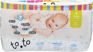 Otroške plenice Mini, velikost 2 (4-8 kg), 42 kos