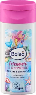 Otroški gel za tuširanje in šampon za lase 2 v 1 forever a mermaid, potovalna velikost, 50 ml