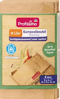 Papirnate vrečke za organske odpadke, 10 l, 8 kos