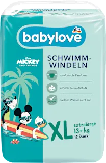 Plavalne plenice XL extralarge, 13+ kg, 12 kos