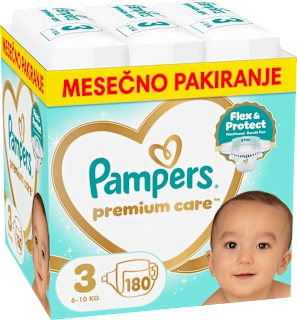 Plenice velikost 3 - mesečno pakiranje (6-10 kg), 180 kos