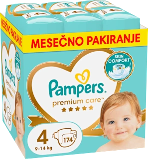 Plenice velikost 4 (9-14 kg), večje pakiranje, 174 kos